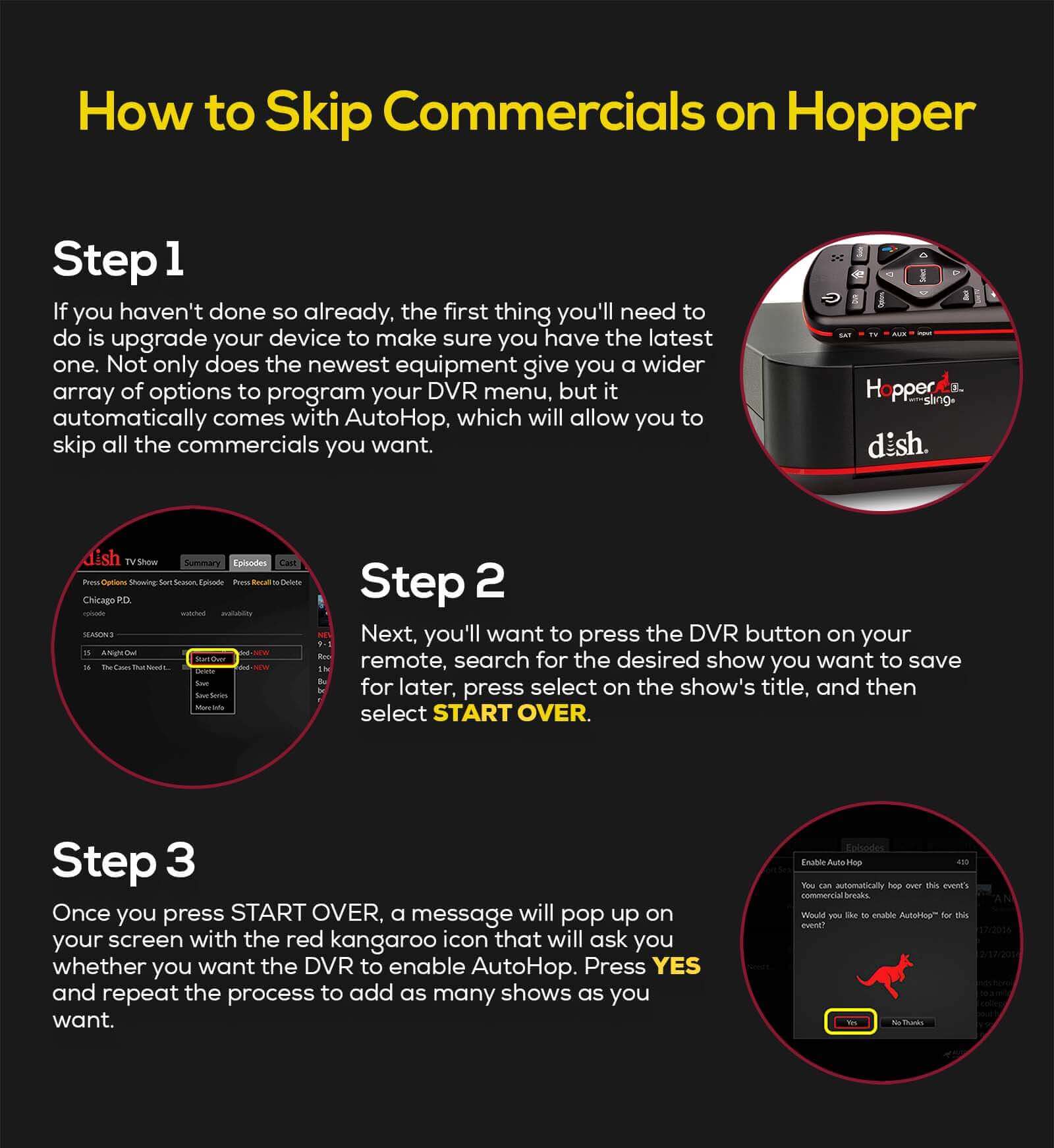 How to Skip Commercials on Hopper in Three Steps