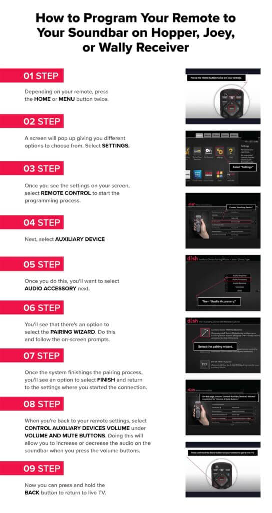 How to Program Your Remote to Your Soundbar on Hopper, Joey, or Wally Receiver